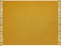 Outlet Beliani Coperta YARSA Cotone 125 x 150 cm Senape Giallo