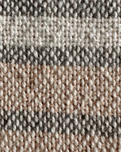 New Beliani Coperta YARSELI Cotone 130 x 170 cm Beige Beige Bianco Nero
