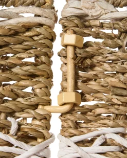 New Beliani Copri base per albero di Natale HIVER Alghe marine Naturale Bianco Naturale