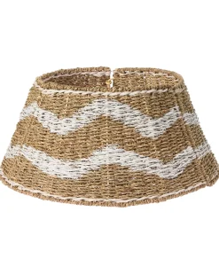 New Beliani Copri base per albero di Natale HIVER Alghe marine Naturale Bianco Naturale