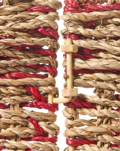 Online Beliani Copri base per albero di Natale NEIGE Alghe marine Naturale Naturale Rosso