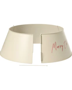 Best Beliani Copri base per albero di Natale IMATRA Ferro Beige 65 cm Beige Rosso