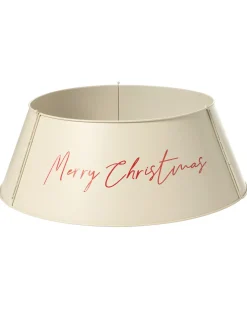 Best Beliani Copri base per albero di Natale IMATRA Ferro Beige 65 cm Beige Rosso