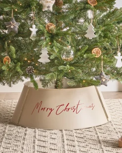 Best Beliani Copri base per albero di Natale IMATRA Ferro Beige 65 cm Beige Rosso