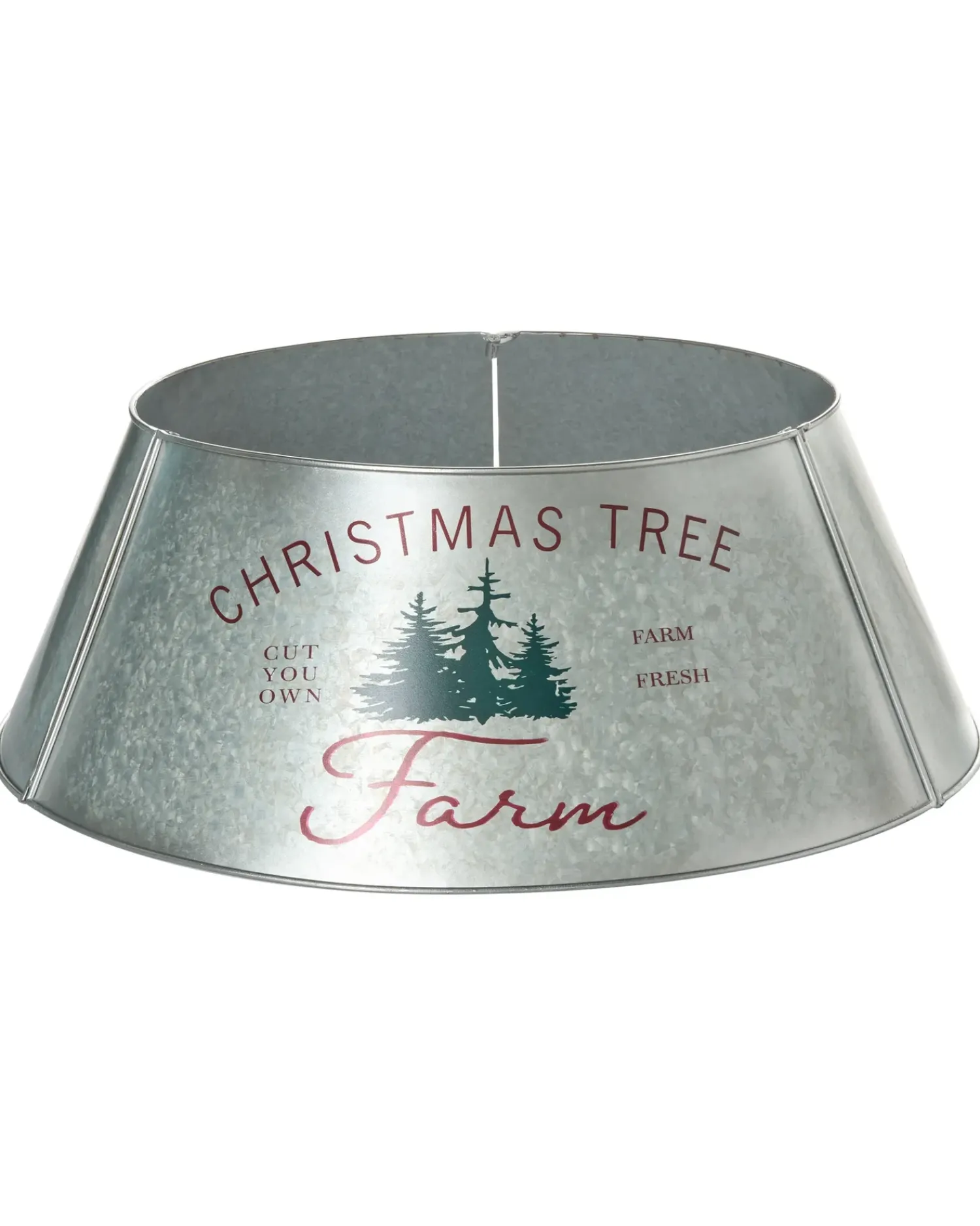 Sale Beliani Copri base per albero di Natale ROVANIEMI Ferro 65 cm Argento