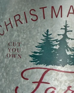 Sale Beliani Copri base per albero di Natale ROVANIEMI Ferro 65 cm Argento