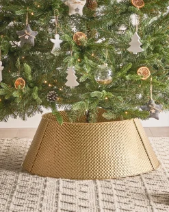 Discount Beliani Copri base per albero di Natale LAPUA Ferro 64 cm Oro