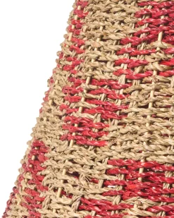 Outlet Beliani Copri base per albero di Natale GLACE Alghe marine Rosso 60 cm Naturale Rosso