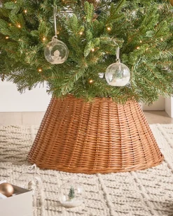 New Beliani Copri base per albero di Natale FLOCON Rattan 47 cm Naturale