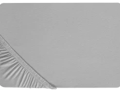 Best Beliani Coprimaterasso elasticizzato HOFUF Cotone chiaro Grigio