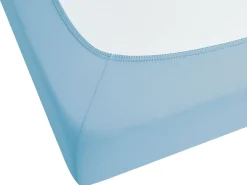 Outlet Beliani Coprimaterasso elasticizzato HOFUF Cotone Azzurro Blu