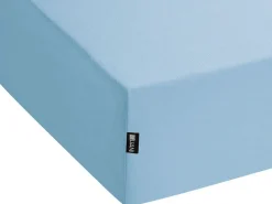 Outlet Beliani Coprimaterasso elasticizzato HOFUF Cotone Azzurro Blu