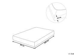 Discount Beliani Coprimaterasso elasticizzato JANBU Cotone 90 x 200 cm Bianco