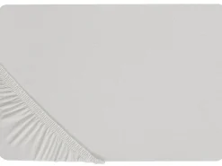 Hot Beliani Coprimaterasso elasticizzato JANBU Cotone chiaro Grigio