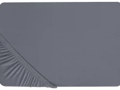 Clearance Beliani Coprimaterasso elasticizzato JANBU Cotone scuro Grigio