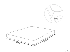 Best Beliani Coprimaterasso elasticizzato JANBU Cotone Nero