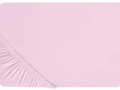 Beliani Coprimaterasso elasticizzato JANBU Cotone pastello Rosa