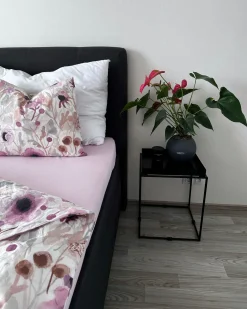 Beliani Coprimaterasso elasticizzato JANBU Cotone pastello Rosa
