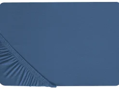 Discount Beliani Coprimaterasso elasticizzato JANBU Cotone marino Blu