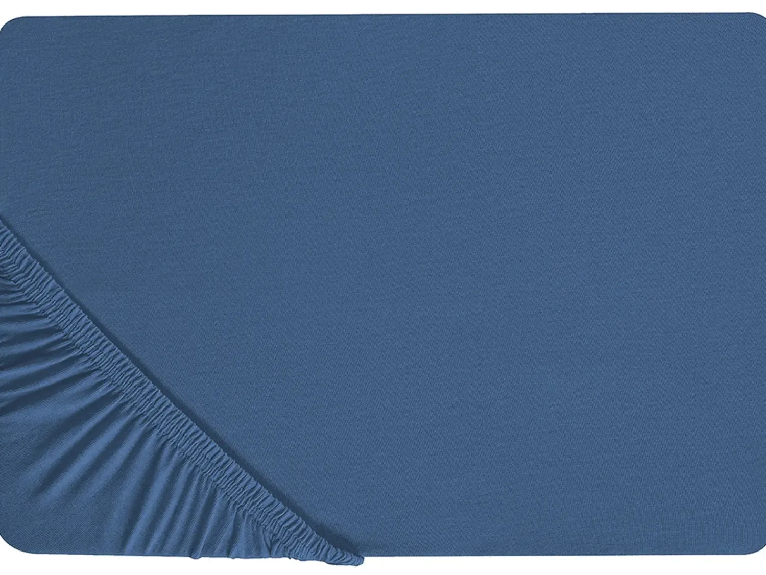 Discount Beliani Coprimaterasso elasticizzato JANBU Cotone marino Blu