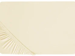 Outlet Beliani Coprimaterasso elasticizzato JANBU Cotone Giallo