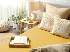 Discount Beliani Coprimaterasso elasticizzato JANBU Cotone Senape Giallo
