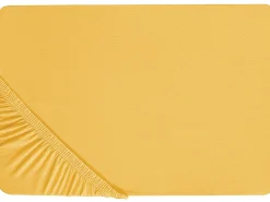Discount Beliani Coprimaterasso elasticizzato JANBU Cotone Senape Giallo