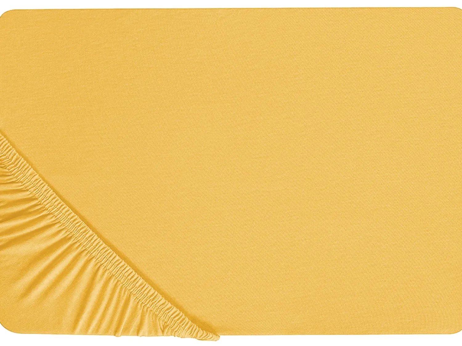 Discount Beliani Coprimaterasso elasticizzato JANBU Cotone Senape Giallo