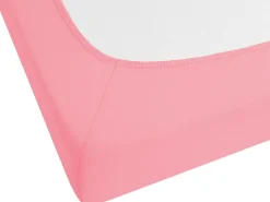 Beliani Coprimaterasso elasticizzato JANBU Cotone Corallo Rosso