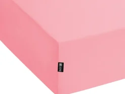 Beliani Coprimaterasso elasticizzato JANBU Cotone Corallo Rosso