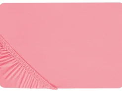 Beliani Coprimaterasso elasticizzato JANBU Cotone Corallo Rosso