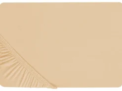 Hot Beliani Coprimaterasso elasticizzato JANBU Cotone sabbia Beige