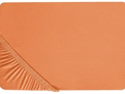 Best Beliani Coprimaterasso elasticizzato JANBU Cotone Arancione