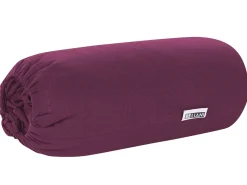 Beliani Coprimaterasso elasticizzato JANBU Cotone Bordeaux Rosso