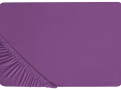Best Beliani Coprimaterasso elasticizzato JANBU Cotone Viola