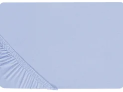 Online Beliani Coprimaterasso elasticizzato JANBU Cotone Azzurro Blu