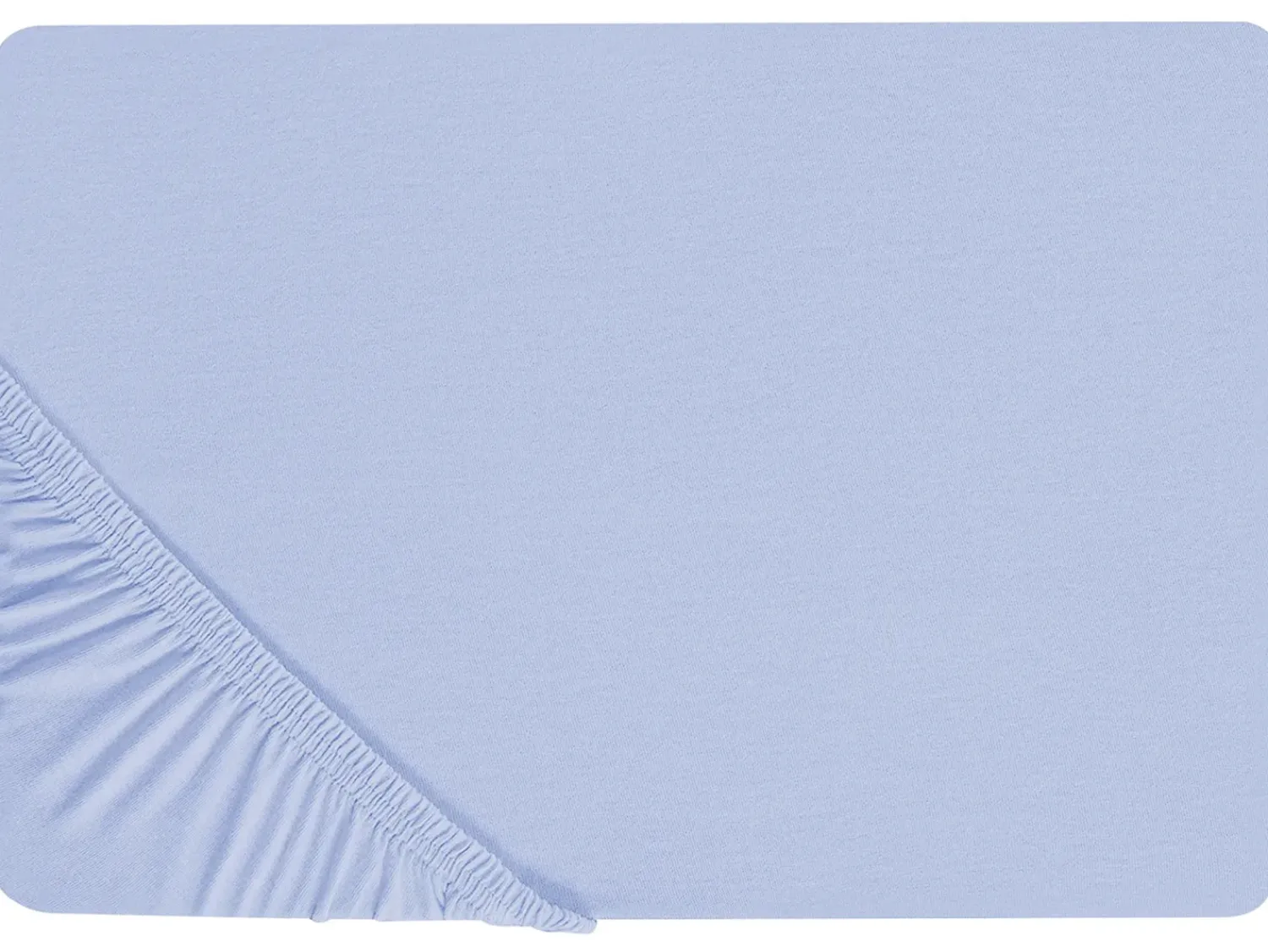 Online Beliani Coprimaterasso elasticizzato JANBU Cotone Azzurro Blu