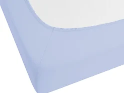 Online Beliani Coprimaterasso elasticizzato JANBU Cotone Azzurro Blu