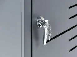 Online Beliani Copri-pattumiera 480 L PERISSA Doppio Metallo scuro Grigio