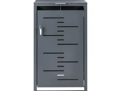 New Beliani Copri-pattumiera 240 L PERISSA Metallo scuro Grigio