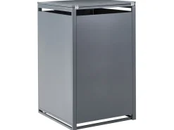 New Beliani Copri-pattumiera 240 L PERISSA Metallo scuro Grigio