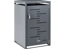 New Beliani Copri-pattumiera 240 L PERISSA Metallo scuro Grigio