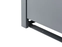 Sale Beliani Copri-pattumiera 480 L PIACENZA Doppio Metallo scuro Grigio