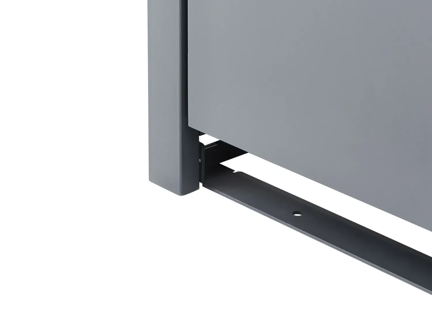 Outlet Beliani Copri-pattumiera 240 L PIACENZA Metallo scuro Grigio
