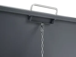 Outlet Beliani Copri-pattumiera 240 L PIACENZA Metallo scuro Grigio