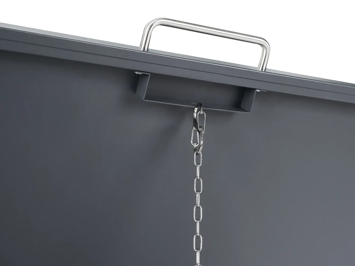 Outlet Beliani Copri-pattumiera 240 L PIACENZA Metallo scuro Grigio
