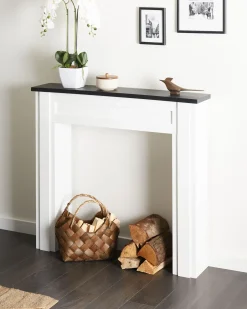 Clearance Beliani Cornice Caminetto BAUDIN Bianco