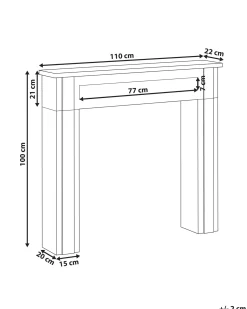 Clearance Beliani Cornice Caminetto BAUDIN Bianco