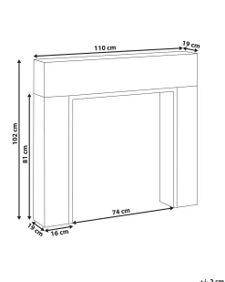New Beliani Cornice Caminetto BOYANUP chiaro Marrone