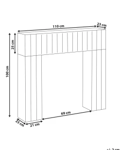 New Beliani Cornice Caminetto BUNBURY chiaro Marrone